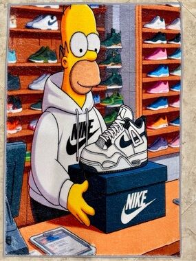 Homer Simpson Sneakerhead Tufted Rug 32x22